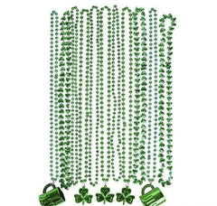 ST PATRICK'S DAY BEAD ASSORTMENT 33" 72 PCS/UNIT - LLB Toys
