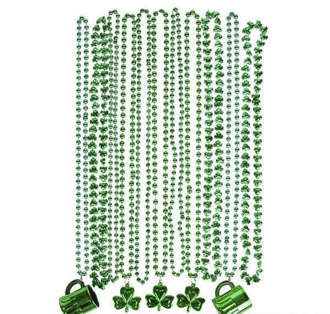 ST PATRICK'S DAY BEAD ASSORTMENT 33" 72 PCS/UNIT - LLB Toys