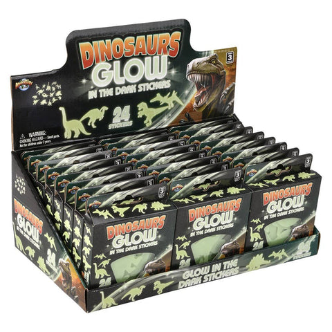 Glow In Dark Dinosaur Stickers 24ct