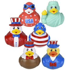 3.5" Patriotic Rubber Duck Assortment 12ct LLB kids toys