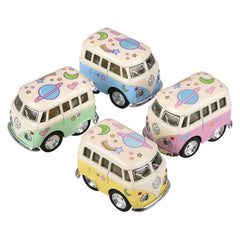 2" Flower Power VW Mini Bus Kids Toy - LLB Toys
