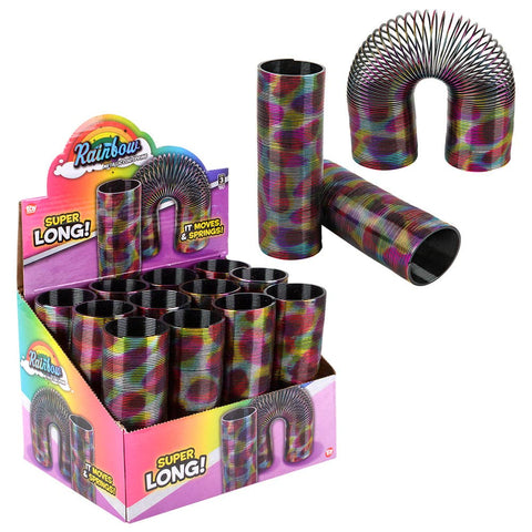 6" SUPER LONG METALLIC RAINBOW COIL SPRING LLB kids toys