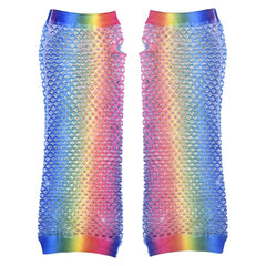 RAINBOW FISHNET FINGERLESS LONG GLOVE LLB kids toys