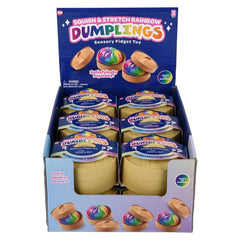 3.25" Squish & Stretch Rainbow Surprise Dumplings - LLB Toys