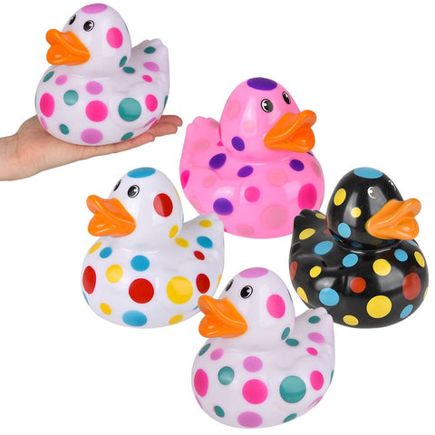 Big Polka Dot Rubber Ducky 6" - LLB Toys