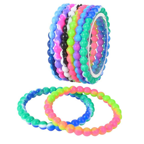 TIE DYE BEAD BRACELET 8.5" - LLB Toys