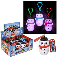 3" Light-Up Snowman Assorted Clip On -LLB Toys Christmas