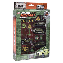 15PC DIE-CAST MILITARY PLAY SET LLB Car Toys