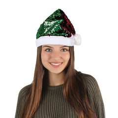 FLIP SEQUIN SANTA HAT 16" Christmas - LLB Toys