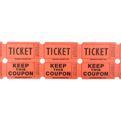 DOUBLE ROLL TICKET ORANGE -2000/ROLL LLB kids toys