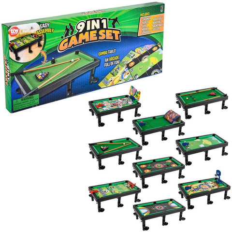 18" PLASTIC 9 IN ONE GAME SET LLB kids toys