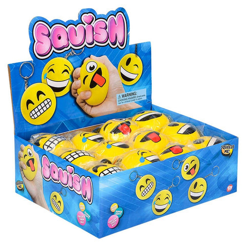 EMOTICON SQUISH BACKPACK CLIP  - LLB Toys