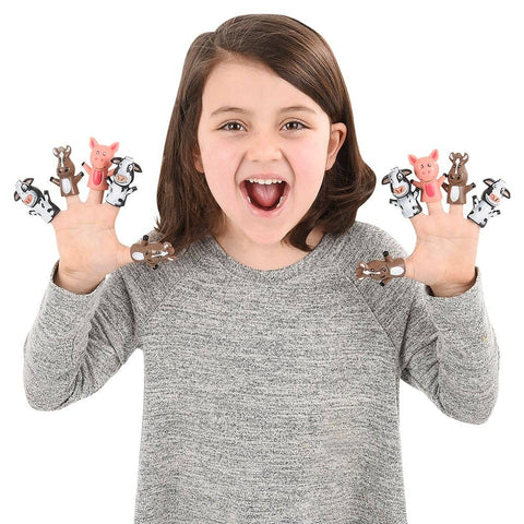FARM ANIMAL FINGER PUPPETS LLB Kids Toys