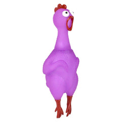 9.5" RUBBER SOUND CHICKEN MIX LLB kids toys