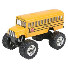 5" DIE-CAST PULL BACK BIG WHEEL SCHOOL BUS LLB Car Toys