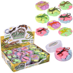 2.7" Lizard Play Clay Slime 24ct - LLB Toys