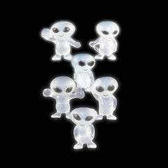 1" Glow In The Dark Mini Alien Figurines - LLB Toys