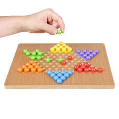 10" WOODEN CHINESE CHECKERS LLB Board Game
