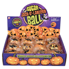 2.4" Jack O Lantern Squeezy Sugar Ball 12ct LLB kids toys