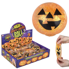 2.4" Jack O Lantern Squeezy Sugar Ball 12ct LLB kids toys