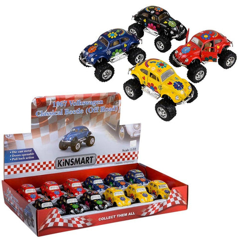 5" VW Beetle Diecast  Toy with Printing - LLB Toys