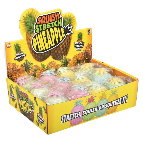 SQUISH AND STRETCH PINEAPPLE 4.33" LLB Squishy Toys
