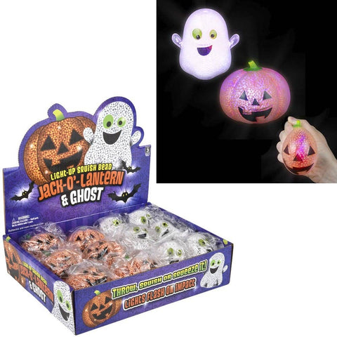 3" Light-Up Squish Bead Jack O Lantern - LLB Toys