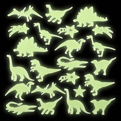 Glow In Dark Dinosaur Stickers 24ct - LLB Toys