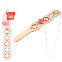 12.33" WOODEN FLIP PADDLE GAME LLB kids toys
