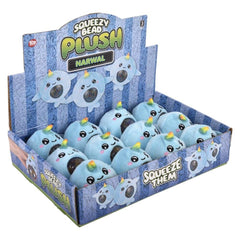 3'' Narwhal Squeezy Bead plush LLB Plush Toys
