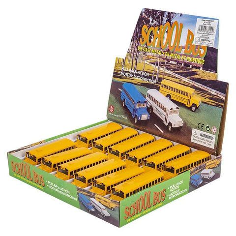 5" DIE-CAST PULL BACK SCHOOL BUS LLB Car Toys
