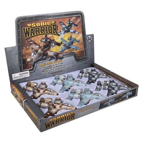 6" DIE CAST PULL BACK SONIC JET LLB kids toys