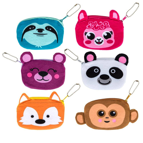 plush ANIMAL COIN PURSE 3.5