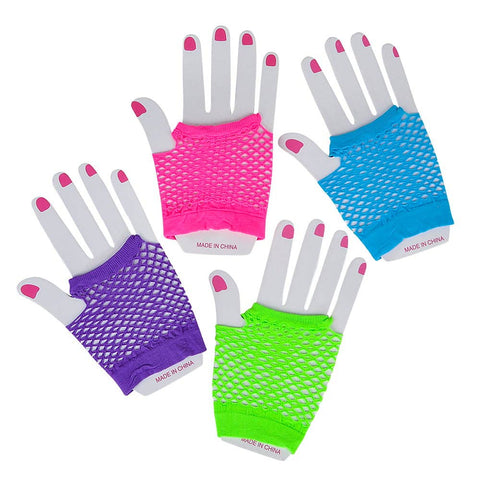 NEON FISHNET WRIST GLOVES LLB Kids Toys