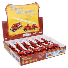 5" DIE-CAST PULL BACK CLASSIC FIRE TRUCK LLB Car Toys