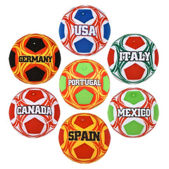 12" SOCCER BLADDER BALL COUNTRY ASSORTMENT LLB kids toys