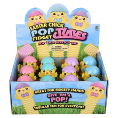 Easter Chick Fidget Pop Tube 7" - LLB Toys