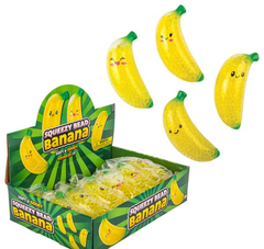 5.5" SQUEEZY BEAD BANANA LLB Squishy Toys