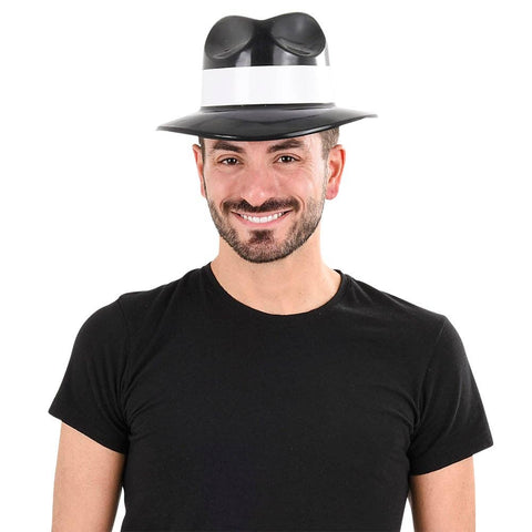 BLACK GANGSTER HAT WITH BAND - LLB Toys