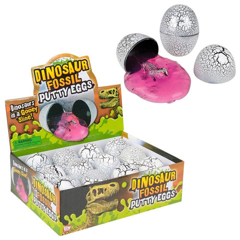 4.5" DINOSAUR FOSSIL EGG PUTTY LLB Slime & Putty