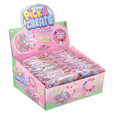 Pick N Create Smile Beaded Fidget Bracelet 24ct - LLB Toys