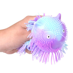 5.5" Light-Up Shaggy Cat Puffer - LLB Toys