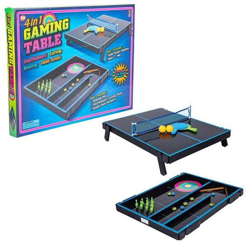 NEON WOODEN TABLETOP 4 IN 1 MULTI GAME 20"x18.5" - LLB Toys
