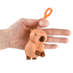 3.25" Capybara Squish Backpack Clip - LLB Toys