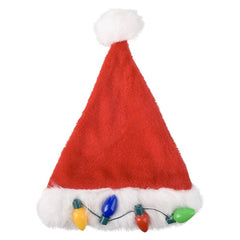 Light-Up Christmas Light Bulb Santa Hat