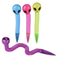 8.5" Pop Tube Alien Pen Fidget Toy 12ct - LLB Toys