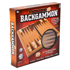 10" WOODEN BACKGAMMON LLB Wood Toy - Kids