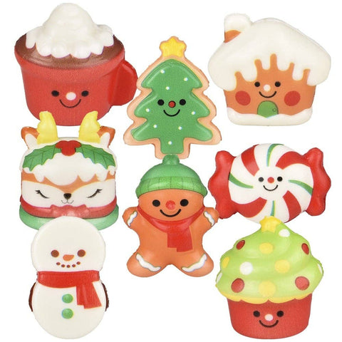 2" Christmas Fun Treats Micro Squish Assortment  - LLB Toys