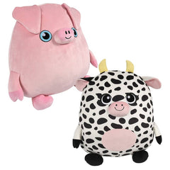 20" Squishy-Ishy Pig And Cow - LLB Toys