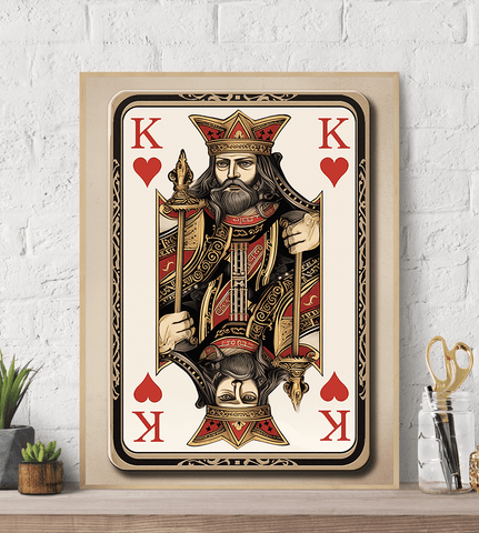 Royal King of Hearts Canvas Wall Art Print